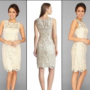 NWT ADRIANNA PAPELL 8 Lace Illusion WEDDING Bridal Gift Cocktail